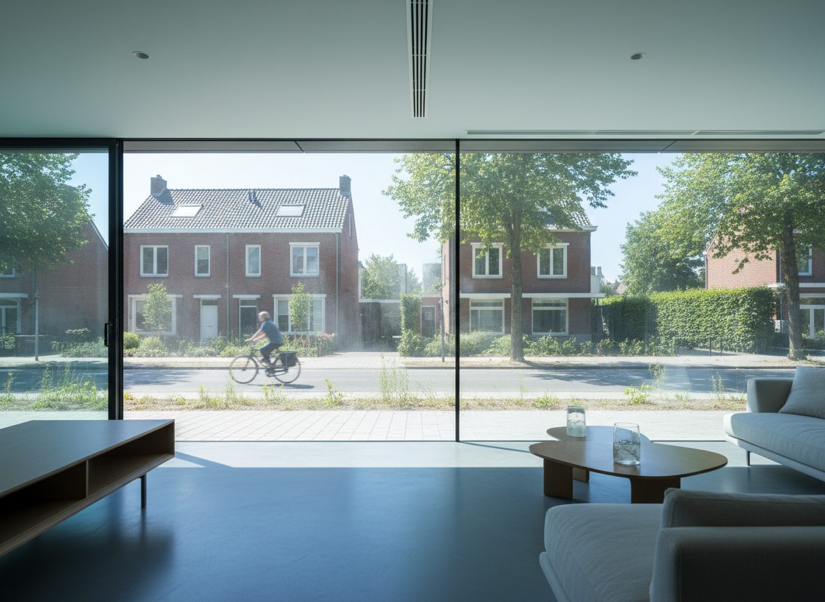 Airconditioning installatie bij moderne woning in Vlaanderen